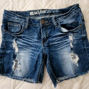 ❤️ MACHINE NOUVELLE Women's Denim Cut off Shorts Size ITALY M / USA 28 ❤️